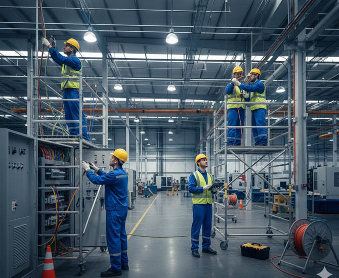Realizzazione impianti elettrici civili e industriali
